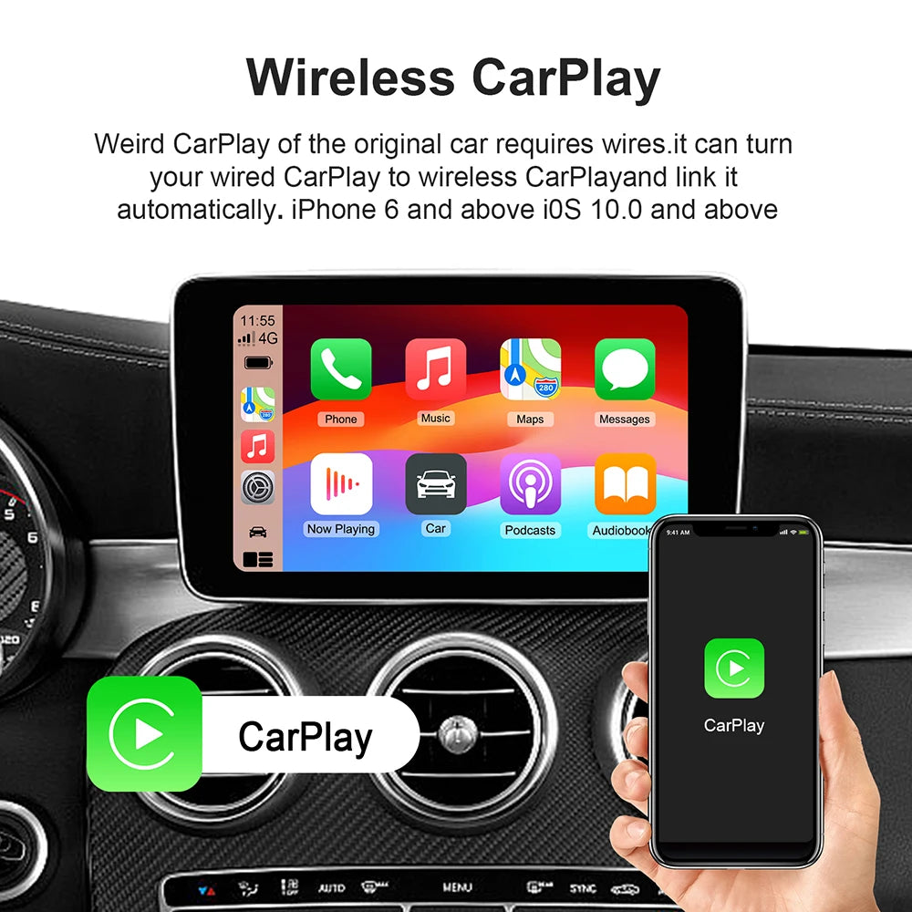 EasyConnect Wireless CarPlay &amp; Android Auto Adapter